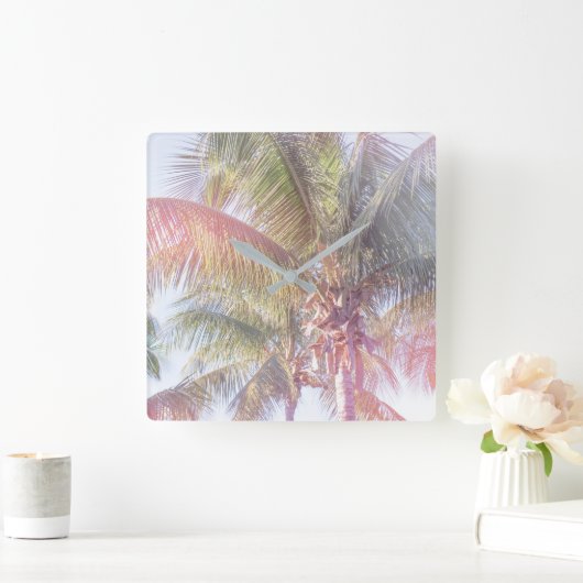 Dream Palm Tree Vierkante Klok (Huis)