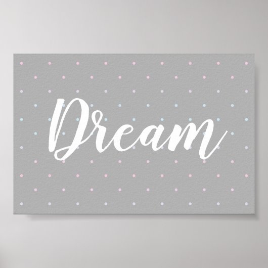 Dream Pastel Dot Pattern Poster (Voorkant)