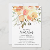 Dream Peach Flower Wedding Vrijgezellenfeest Kaart (Voorkant)