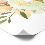 Dream peach Unplugged Bruiloft Ceremonie Teken Poster (Hoek)