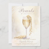 Dream Pearls Prosecco Elegant Brunch Vrijgezellenf Kaart (Voorkant)