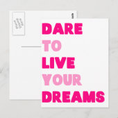 Dream Pink Briefkaart (Voorkant / Achterkant)