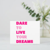 Dream Pink Briefkaart (Staand voorkant)