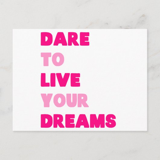 Dream Pink Briefkaart (Voorkant)