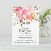 Dream Pink Chic Flower Wedding Vrijgezellenfeest p Kaart (Staand voorkant)