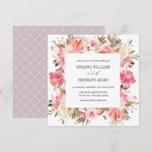Dream Pink   Fancy voorjaar Floral Diamond Wedding Kaart