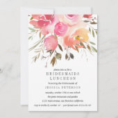 Dream Pink Flowers Bridesmaids Luncheon Weddenscha Kaart (Voorkant)