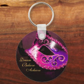 Dream Pink Masquerade Mask Inspirerend Sleutelhang Sleutelhanger (Voorkant)