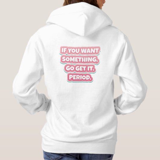 Dream Pink Script Motivatie Hoodie (Achterkant)