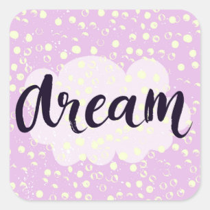 Dream Pink Vierkante Sticker