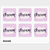 Dream Pink Vierkante Sticker (Vel)