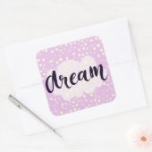 Dream Pink Vierkante Sticker (Envelop)