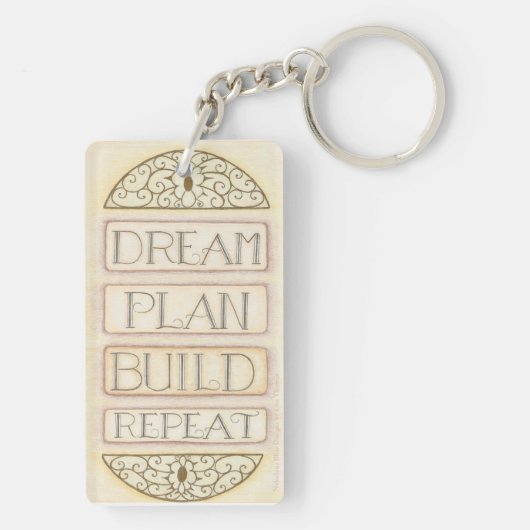 Dream Plan Build Herhaal Sleutelhanger (achterkant)
