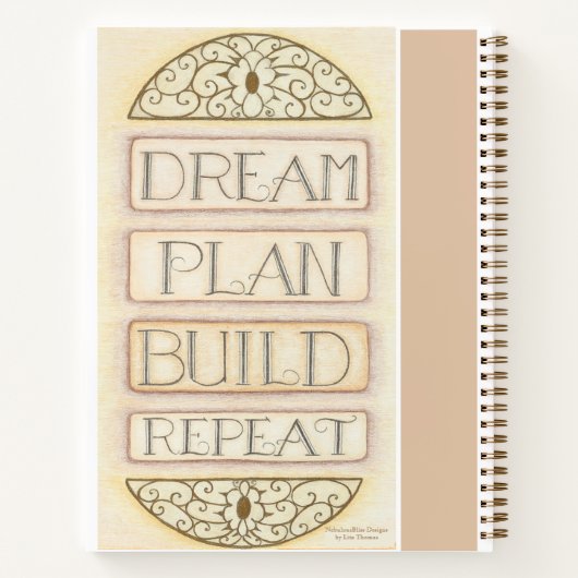 Dream Plan Build Herhaal spiraal Notitieboek (Achterkant)