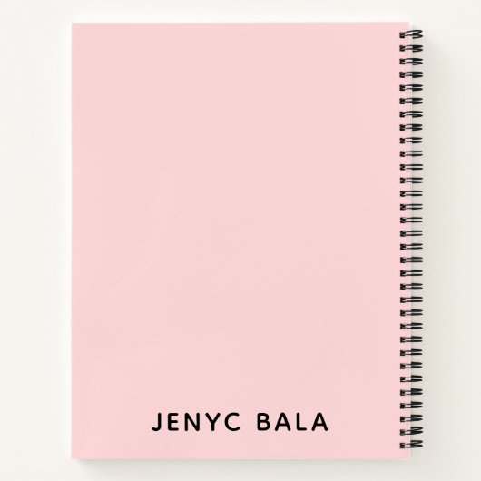 Dream Plan Do Blush Pink Script Design Notitieboek (Achterkant)