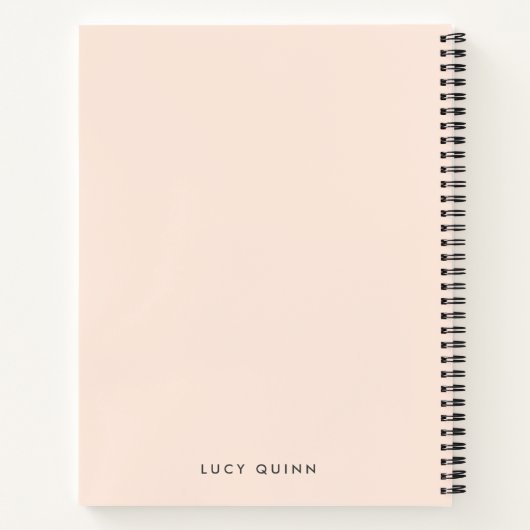 Dream Plan Do | Blush roze, modern, stijlvol scrip Notitieboek (Achterkant)