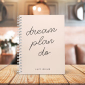 Dream Plan Do | Blush roze, modern, stijlvol scrip Notitieboek