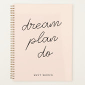 Dream Plan Do | Blush roze, modern, stijlvol scrip Planner (Voorkant)