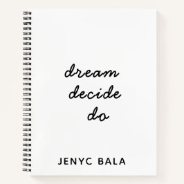 Dream Plan Do Lila Pastel Design Notitieboek