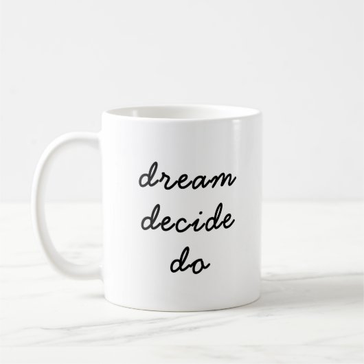 Dream Plan Do Modern Minimalist Stylish Script Koffiemok (Links)