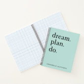 Dream Plan Do | Modern Minimalistisch Mint Green Notitieboek (Binnen)