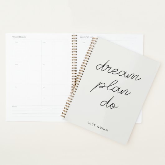 Dream Plan Do | Modern minimalistische eenvoudige  Planner (Display)
