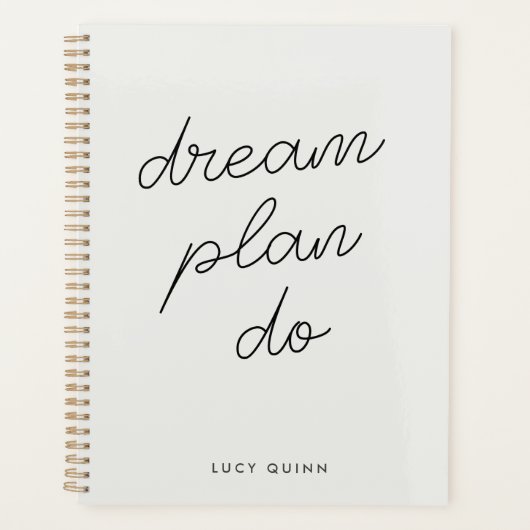 Dream Plan Do | Modern minimalistische eenvoudige  Planner (Voorkant)