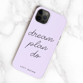 Dream Plan Doet het Lila Paarse Gematigde Feminine Case-Mate iPhone 14 Hoesje