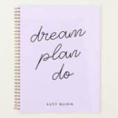 Dream Plan Doet het Lila Paarse Gematigde Feminine Planner (Voorkant)