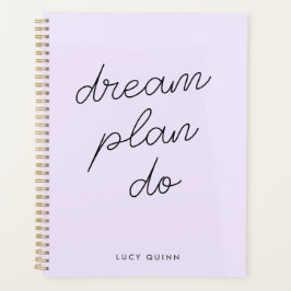 Dream Plan Doet het Lila Paarse Gematigde Feminine Planner