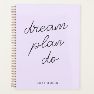 Dream Plan Doet het Lila Paarse Gematigde Feminine Planner