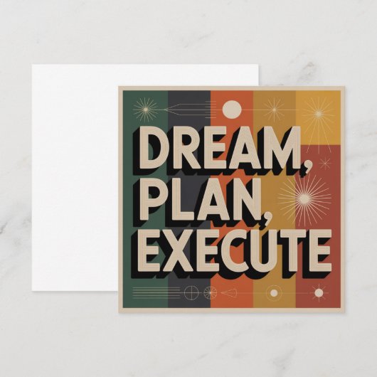 Dream, Plan, Execute Kaart (Voorkant / Achterkant)