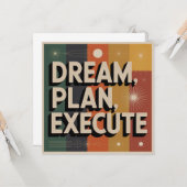 Dream, Plan, Execute Kaart (Voorkant / Achterkant in situ)