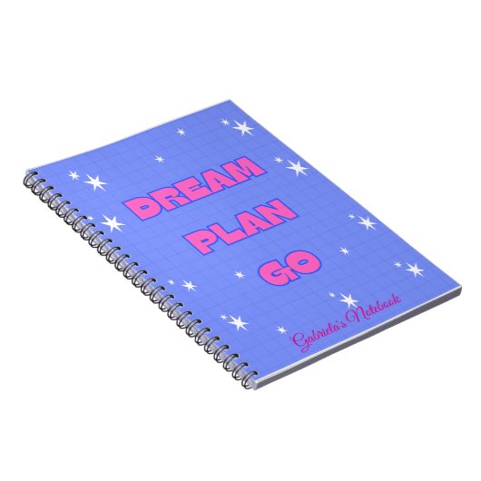Dream. Plan. Go. – Motivational Notebook Notitieboek (Rechterzijde)