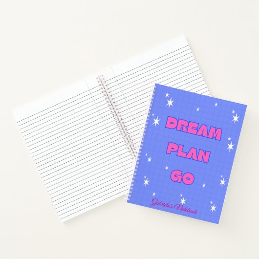 Dream. Plan. Go. – Motivational Notebook Notitieboek (Binnen)