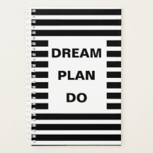 Dream Plan Zwarte Stripes Motivatie Citaat