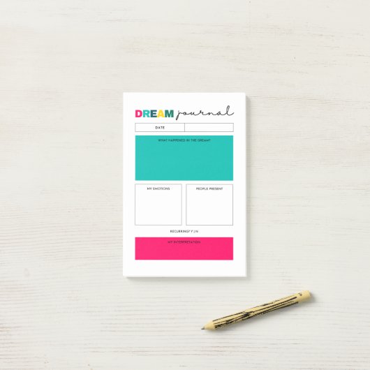 Dream Planner Journal-pagina Post-it® Notes (Op bureau)