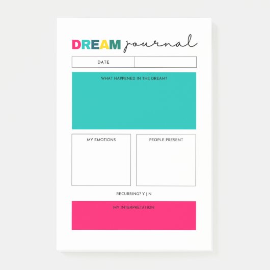 Dream Planner Journal-pagina Post-it® Notes (Voorkant)