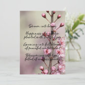 Dream Poem Cherry Blossom Flowers (Staand voorkant)