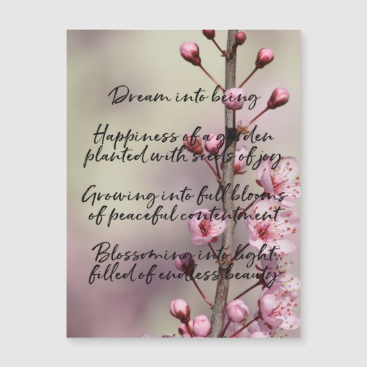 Dream Poem Cherry Blossom Flowers (Voorkant)