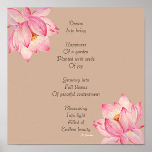 Dream Poem met Lotus Flowers Poster