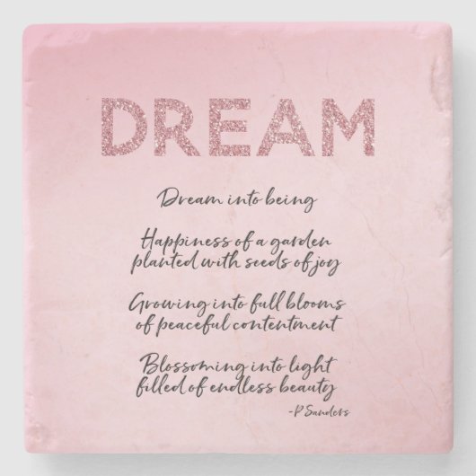 Dream Poem Stenen Onderzetter (Voorkant)