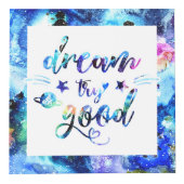 Dream. Probeer het. Doe goed. Kubus (Voorkant)