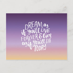 Dream Quote-Briefkaart Briefkaart