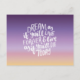 Dream Quote-Briefkaart Briefkaart