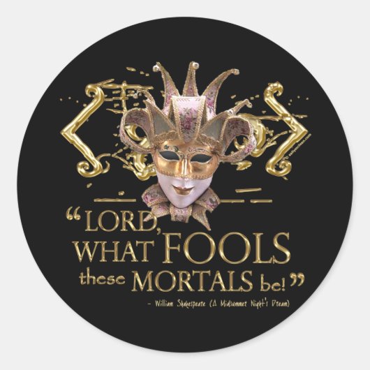 Dream Quote (Gold Version), Midzomer-nacht Ronde Sticker (Voorkant)