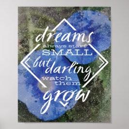 Dream quote inspirerend poster droomgrote gave