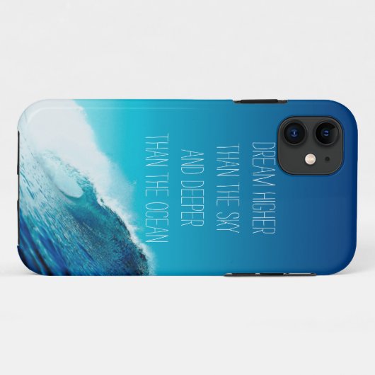 Dream quote iPhone 5 hoesje Ocean waves (Achterkant (horizontaal))