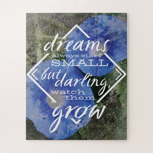 Dream quote puzzle nursery art, baby shower gift legpuzzel (Verticaal)