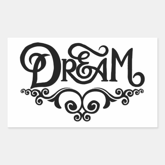 Dream Rechthoekige Sticker (Voorkant)